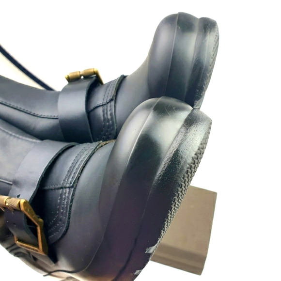 Hunter Original Biker Boots leather Pull-on with buckle detail size 8 - Picture 4 of 16